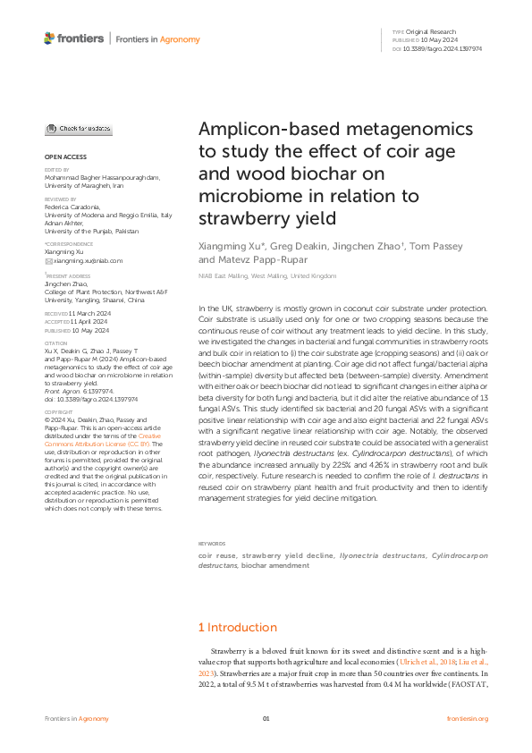 (PDF) Amplicon-based metagenomics to study the effect of coir age and ...