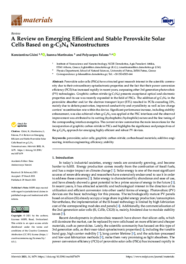 (PDF) A Review on Emerging Efficient and Stable Perovskite Solar Cells ...