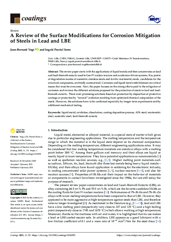 (PDF) A Review of the Surface Modifications for Corrosion Mitigation of ...