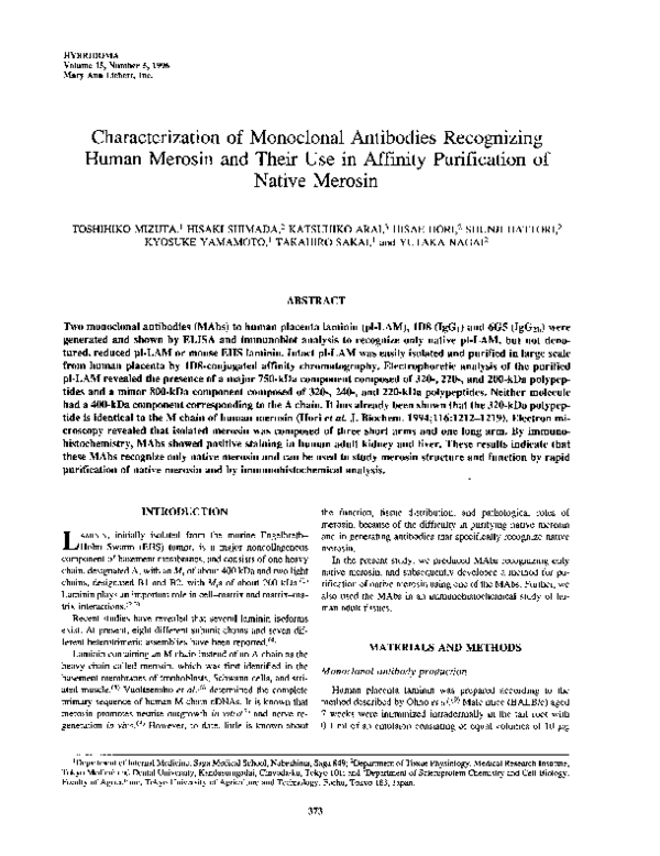 (PDF) Characterization of monoclonal antibodies recognizing alpha and ...