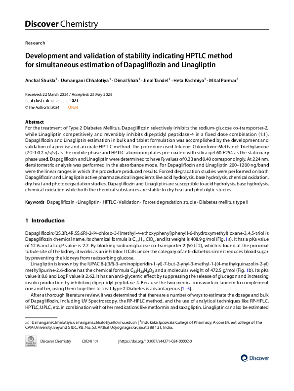(PDF) Development and validation of stability indicating HPTLC method ...