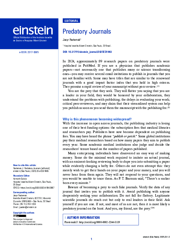 (PDF) Predatory Journals
