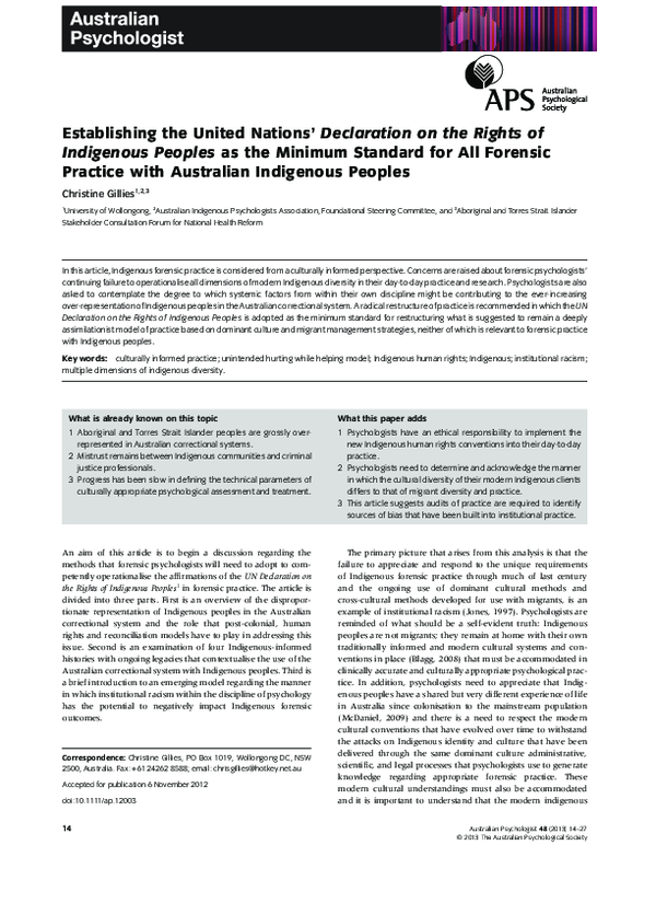 (PDF) Establishing the United Nations' Declaration on the Rights of ...