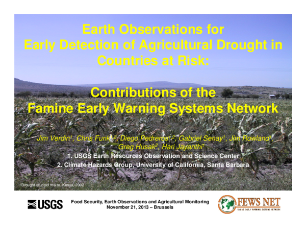 (PDF) Earth Observations for Early Detection of Agricultural Drought in ...