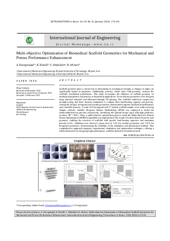 (PDF) Multi-objective Optimization of Biomedical Scaffold Geometries ...