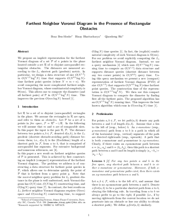 (PDF) Abstract Farthest Neighbor Voronoi Diagram in the Presence of ...