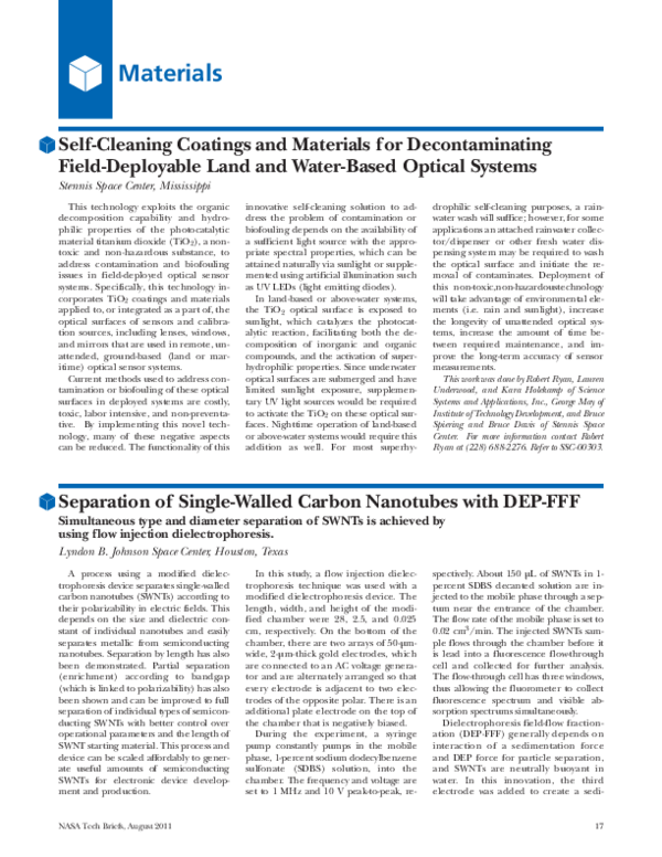 (PDF) Separation of Single-Walled Carbon Nanotubes with DEP-FFF