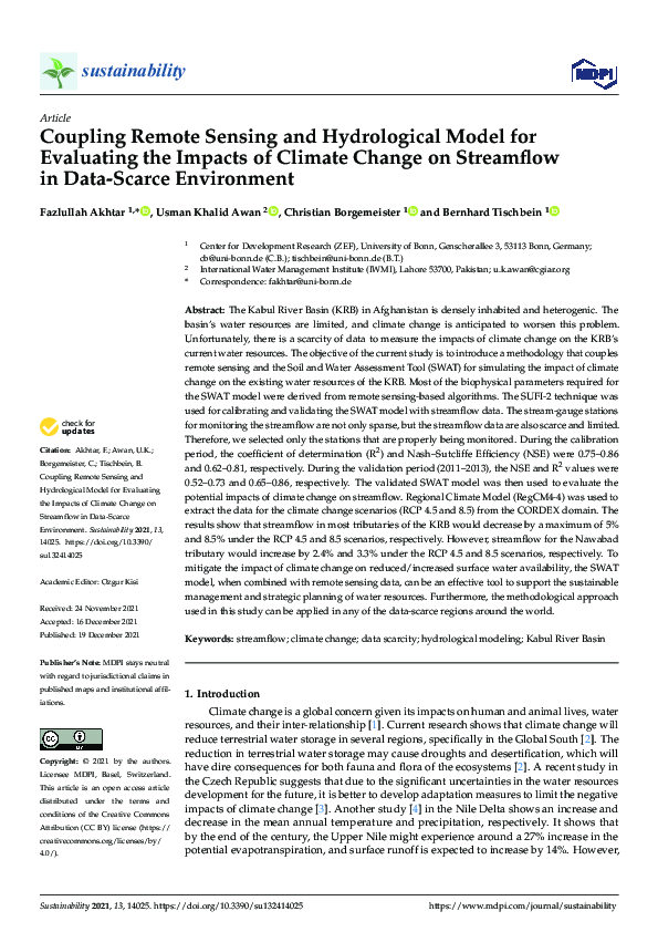 (PDF) Coupling Remote Sensing and Hydrological Model for Evaluating the ...