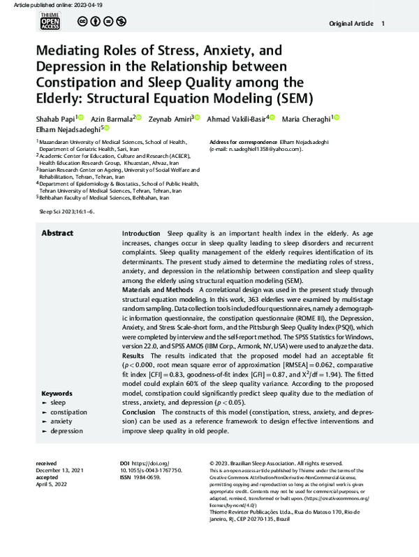 (PDF) Mediating Roles of Stress, Anxiety, and Depression in the ...