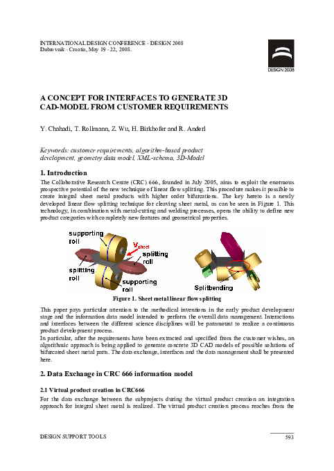 (PDF) A Concept for Interfaces to Generate 3D Cad Model from Customer ...