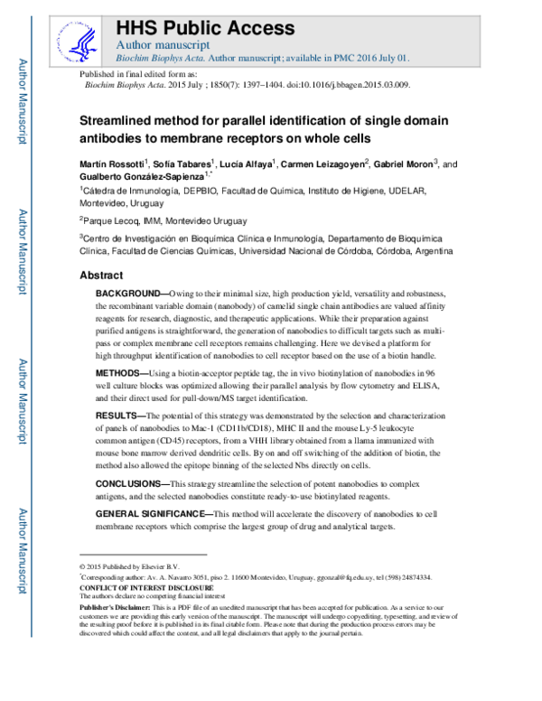 (PDF) Streamlined method for parallel identification of single domain ...