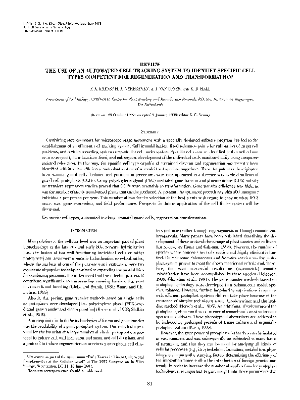 (PDF) The use of an automated cell tracking system to identify specific ...