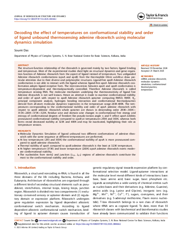 (PDF) Decoding the effect of temperatures on conformational stability ...