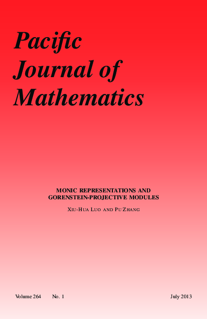 (PDF) Monic representations and Gorenstein-projective modules