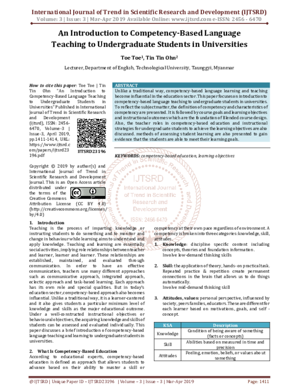 (PDF) An Introduction to Competency-Based Language Teaching to ...
