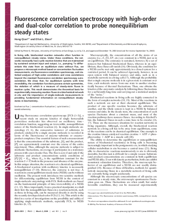 (PDF) Fluorescence correlation spectroscopy with high-order and dual ...