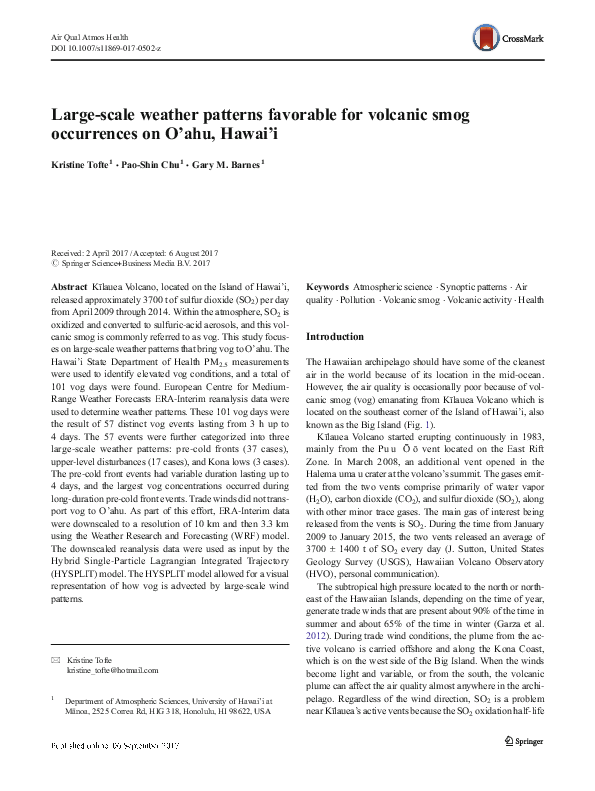 (PDF) Large-scale weather patterns favorable for volcanic smog ...