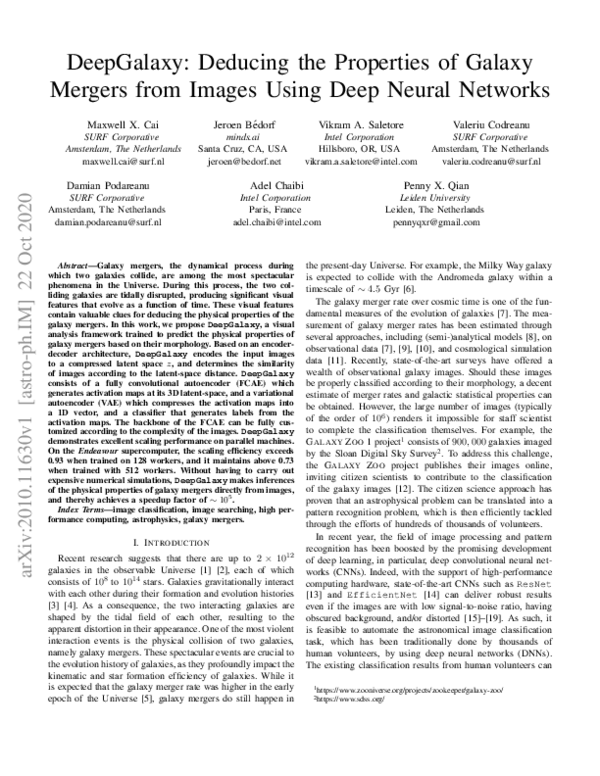 (PDF) DeepGalaxy: Deducing the Properties of Galaxy Mergers from Images ...