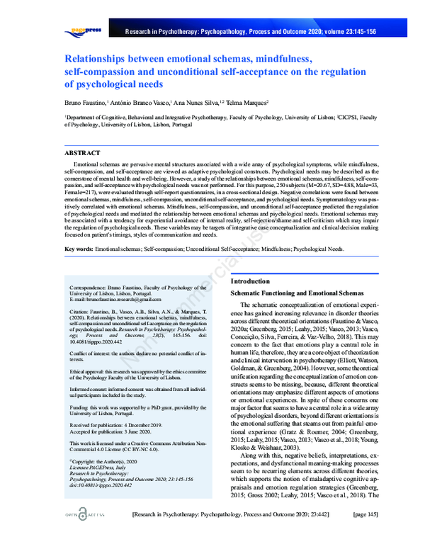 (PDF) Relationships between emotional schemas, mindfulness, self ...