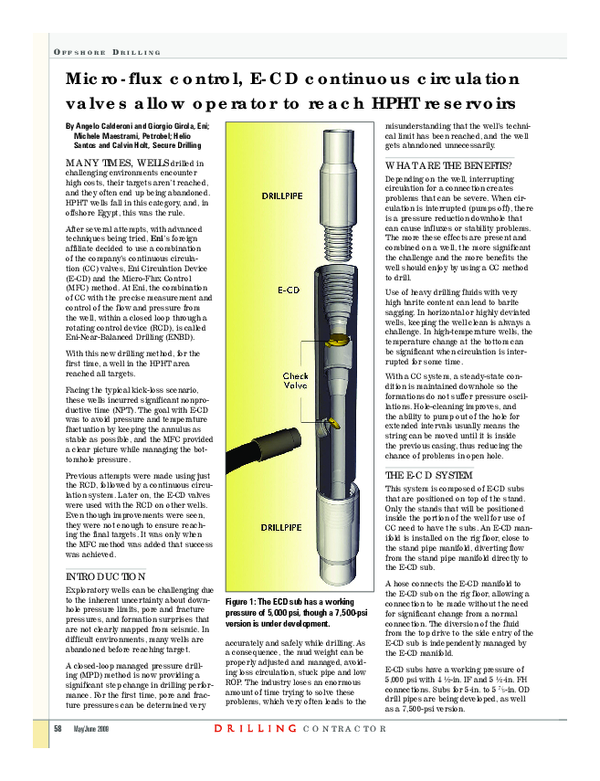 (PDF) Micro-flux control, E-CD continuous circulation valves allow ...