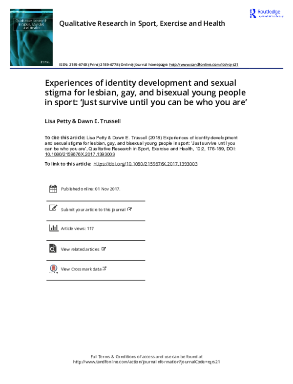 (PDF) Experiences of identity development and sexual stigma for lesbian ...