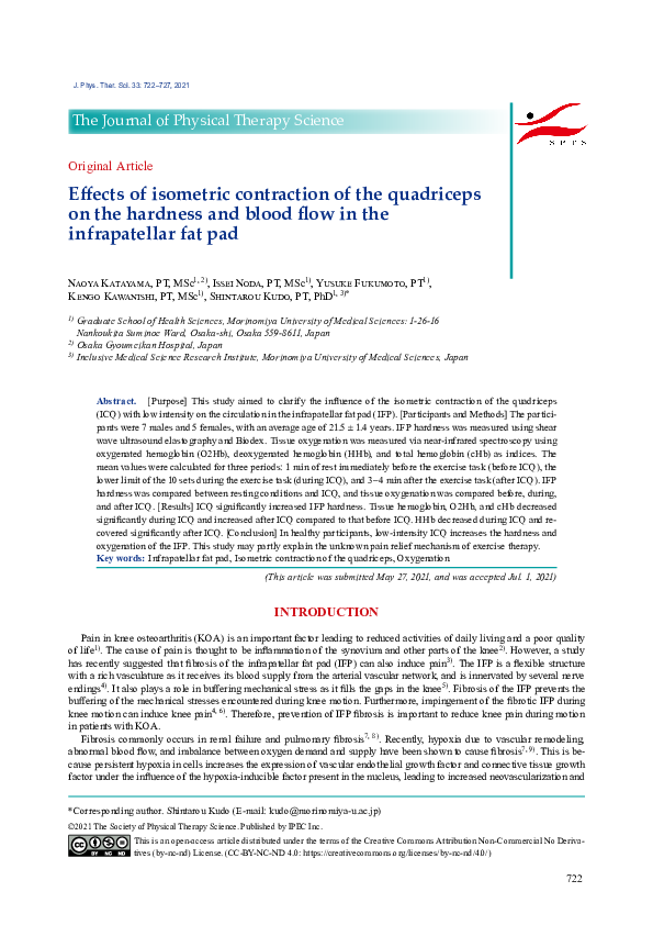 (PDF) Effects of isometric contraction of the quadriceps on the ...