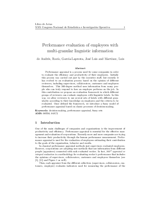(PDF) Performance evaluation of employees with multi-granular ...