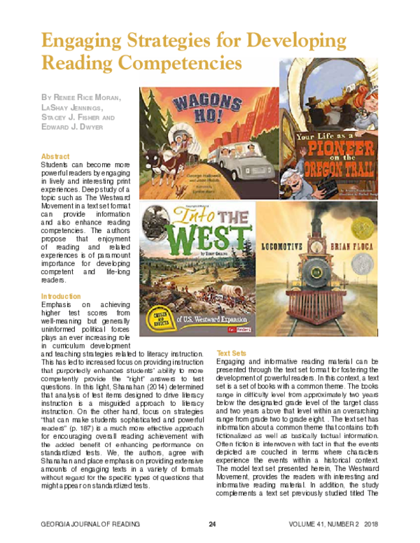 (PDF) Engaging Strategies for Developing Reading Competencies