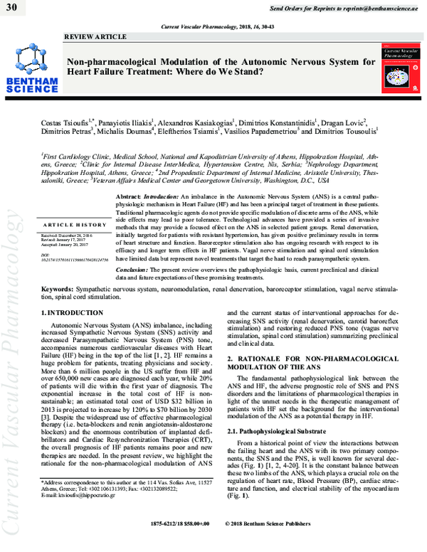 (PDF) Non-pharmacological Modulation of the Autonomic Nervous System ...