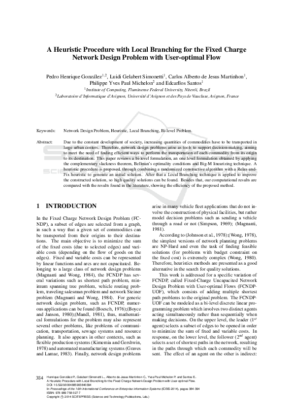 (PDF) A Heuristic Procedure with Local Branching for the Fixed Charge ...