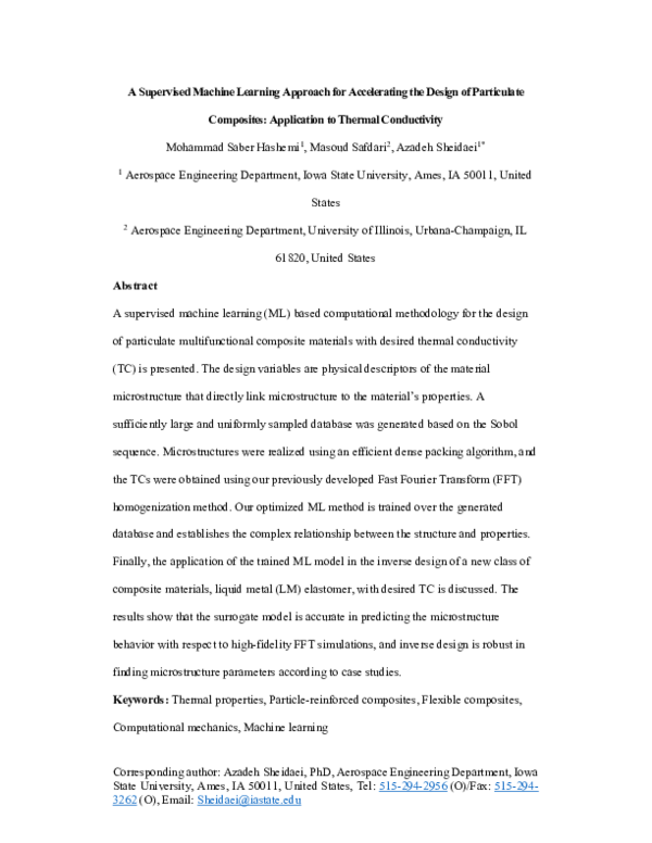 (PDF) A supervised machine learning approach for accelerating the ...