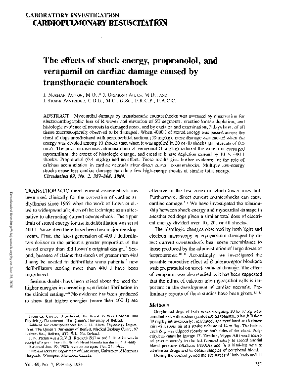 Pdf Cardiopulmonary Resuscitation