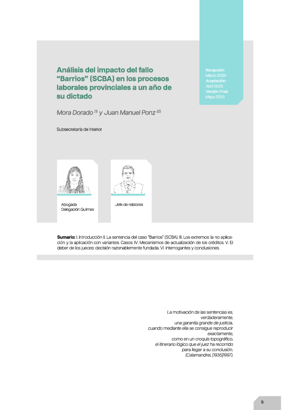 (PDF) Análisis del impacto del fallo Barrios (SCBA) en los procesos ...