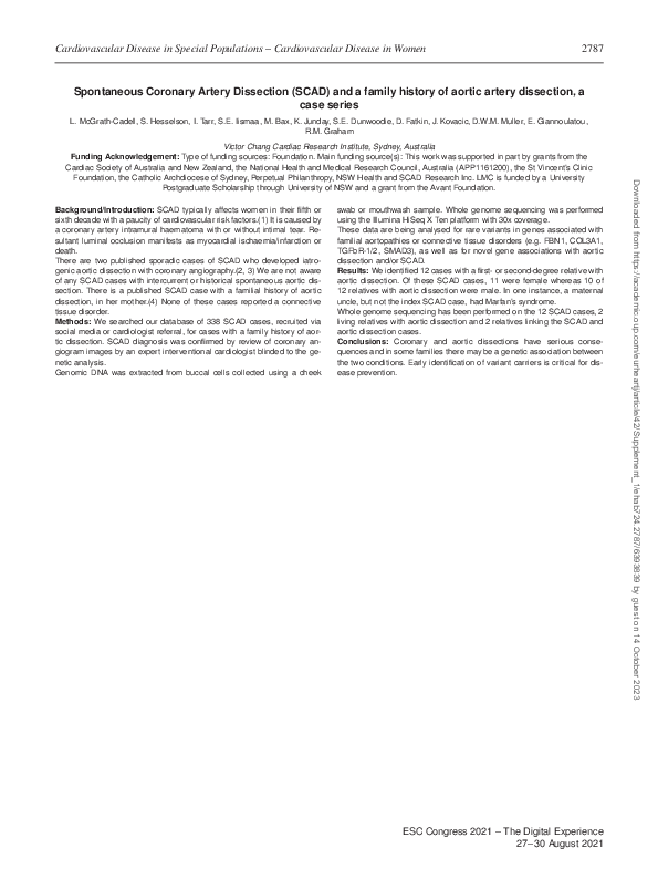 (PDF) Spontaneous Coronary Artery Dissection (SCAD) and a family ...