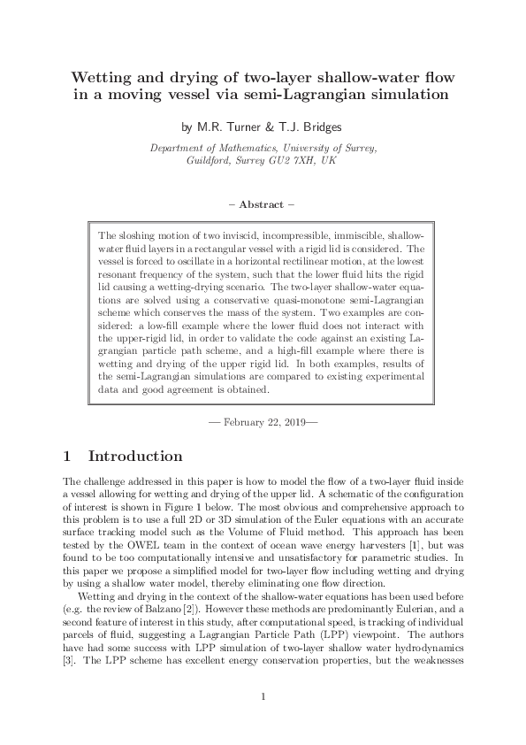 (PDF) Wetting and drying of two-layer shallow-water flow in a moving ...