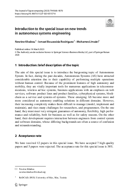 (PDF) Introduction to the special issue on new trends in autonomous ...