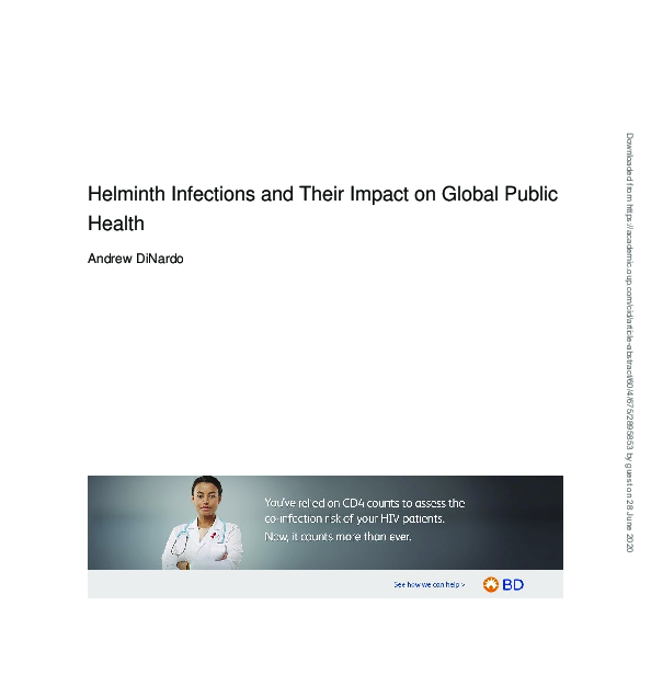 (PDF) Helminth Infections and their Impact on Global Public Health