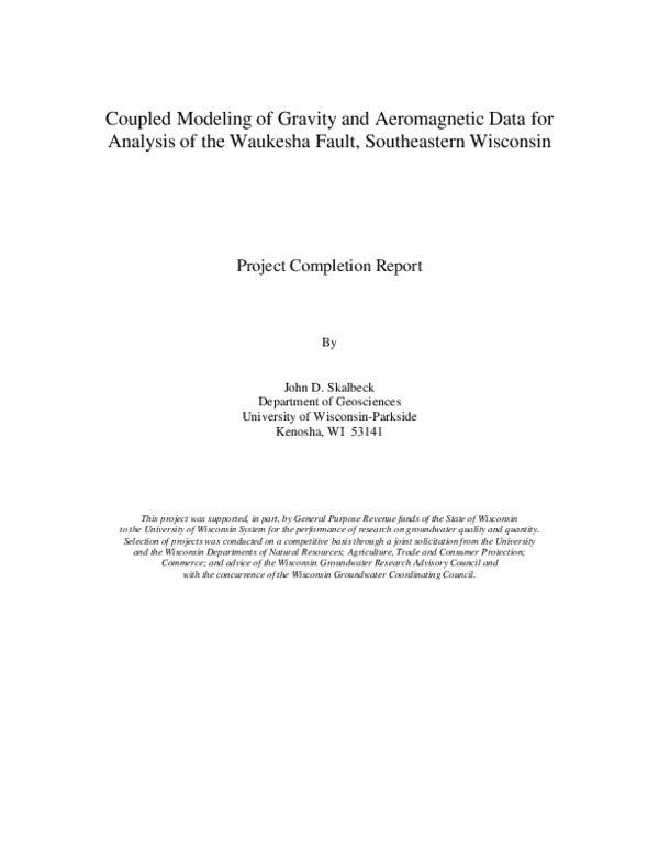 (PDF) Coupled Modeling of Gravity and Aeromagnetic Data for Analysis of ...