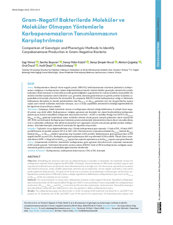 (PDF) Comparison of Genotypic and Phenotypic Methods to Identify ...