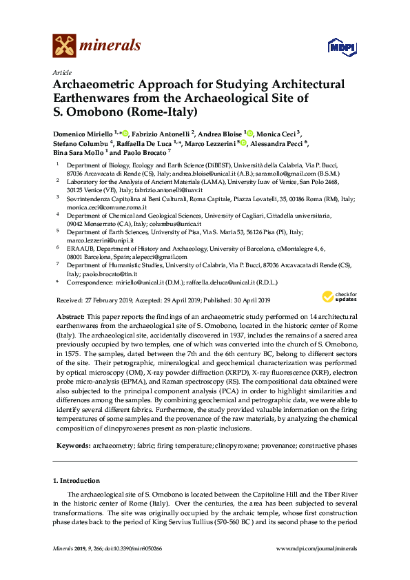 (PDF) Archaeometric approach to study pottery from the archaeological ...
