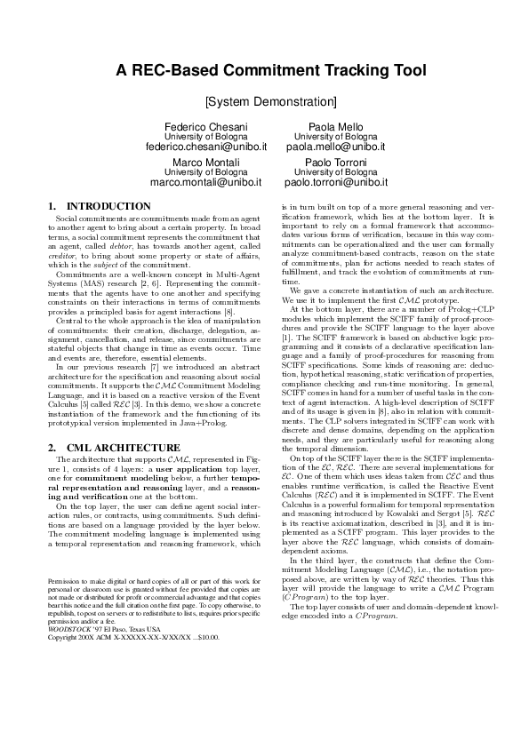 (PDF) A REC-Based Commitment Tracking Tool