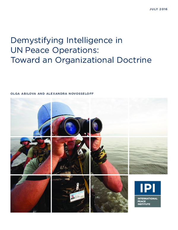 (PDF) Demystifying Intelligence in UN Peace Operations: Toward an ...