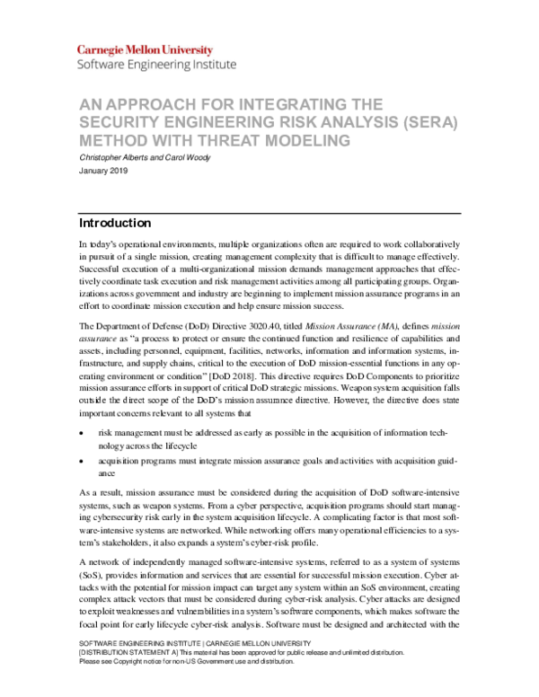 (PDF) An Approach for Integrating the Security Engineering Risk ...