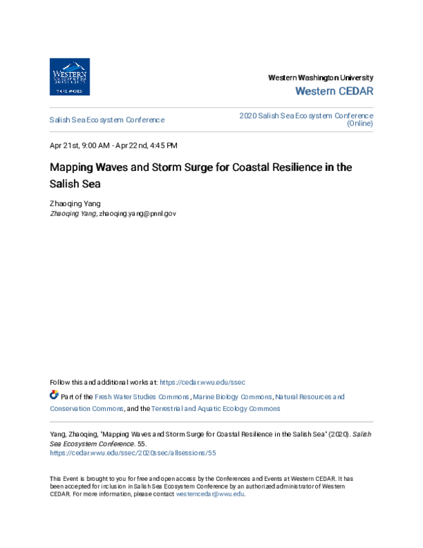 (PDF) Mapping Waves and Storm Surge for Coastal Resilience in the ...