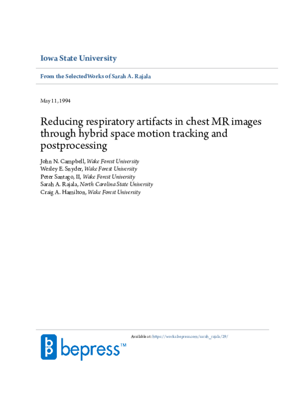 (PDF) Reducing respiratory artifacts in chest MR images through hybrid ...
