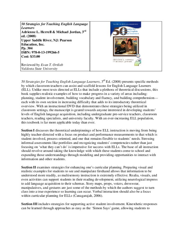 (PDF) 50 Strategies for Teaching English Language Learners Adrienne L ...