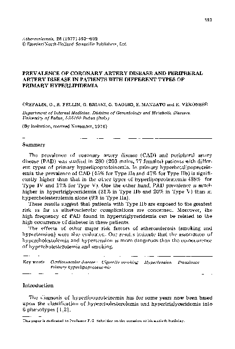 (PDF) Prevalence of coronary artery disease and peripheral artery ...