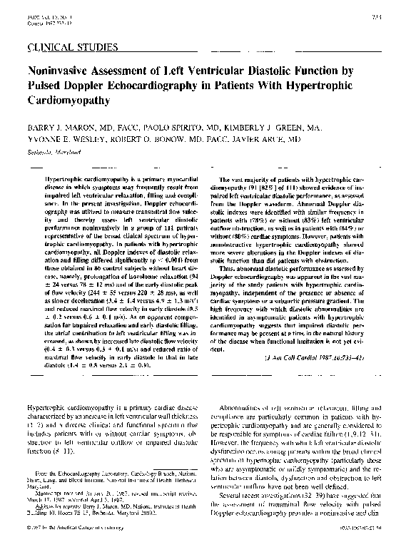 (PDF) Noninvasive assessment of left ventricular diastolic function ...