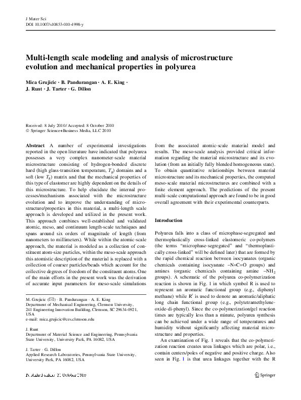(PDF) Multi-length scale modeling and analysis of microstructure ...