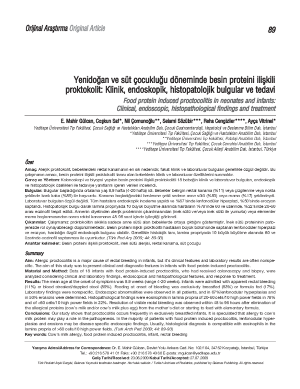 (PDF) Yenidoğan ve süt çocukluğu döneminde besin proteini ilişkili ...